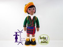 Nora Large Crochet Doll Pattern Amigurumi Cm Tall