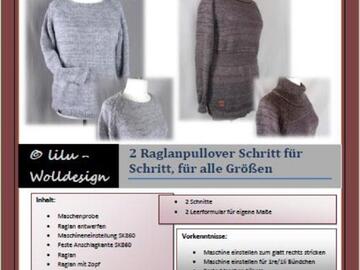 Strickmaschine 2 Raglan Schritt für Schritt für alle Maschinen