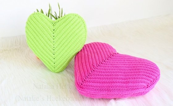 Pillows „Two hearts“ (Size: 27 x 27/38 X 38 cm)