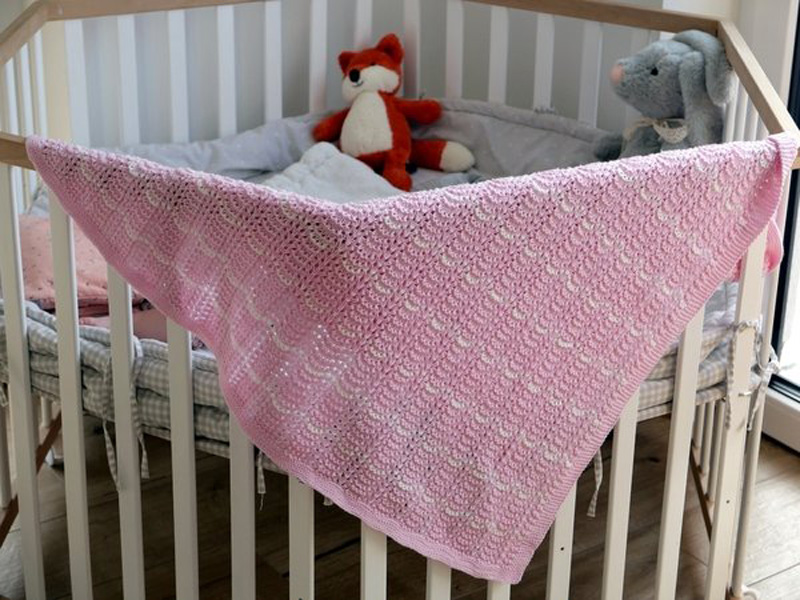 Blog-Inhaltsbild für 'Babydecke "Little Princess" für den Sommer - Gratis Strickanleitung'