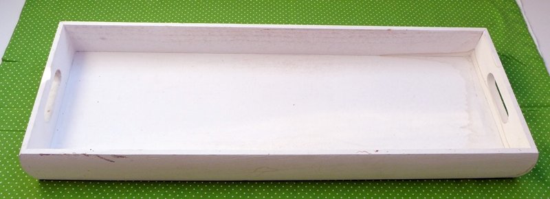 Blog content image for 'Kostenlose Bastelanleitung: Altes Tablett mit Stoff beziehen'