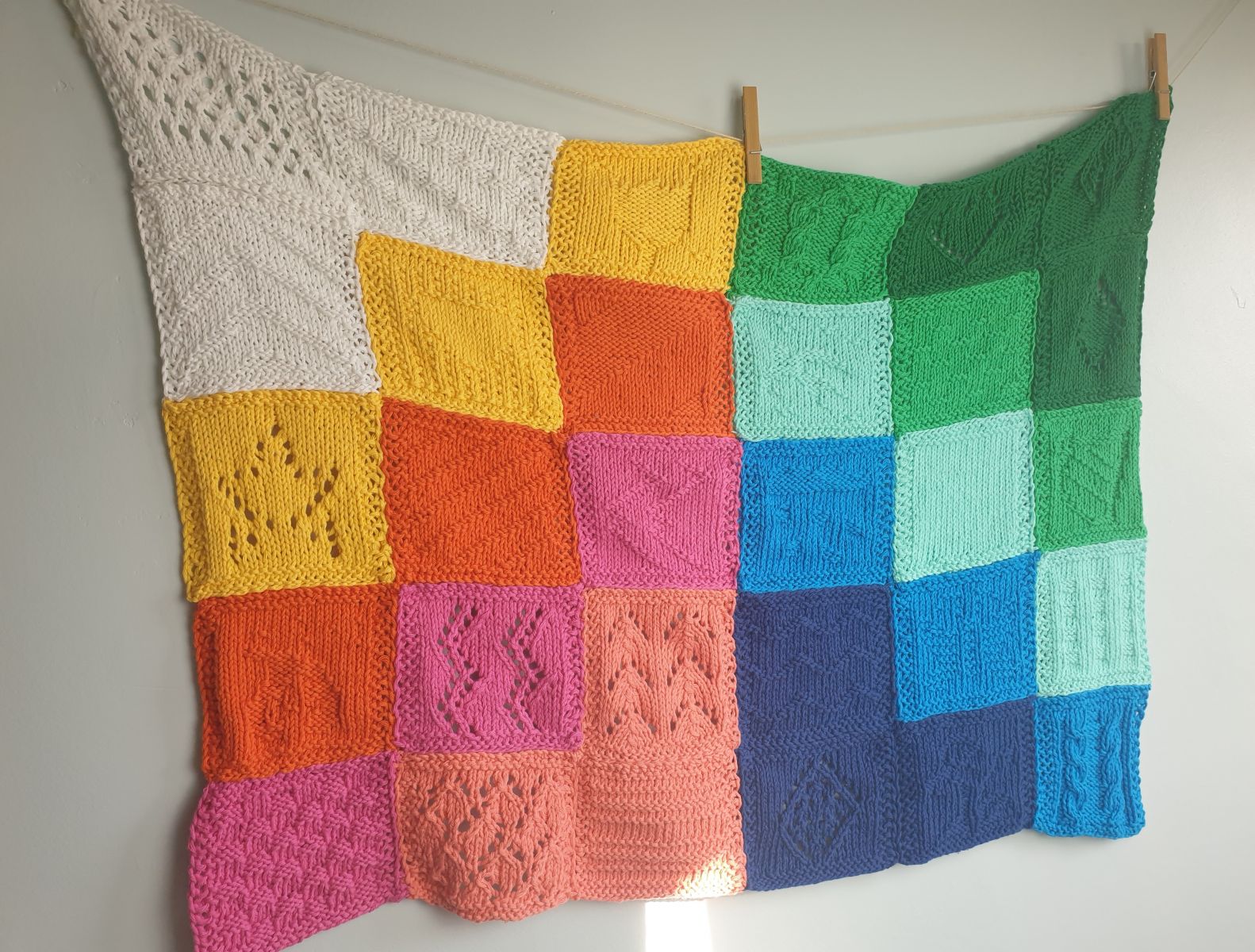 Blog content image for 'Free knitting Pattern patch nr 6 for Patchwork Blanket “one or the other”'