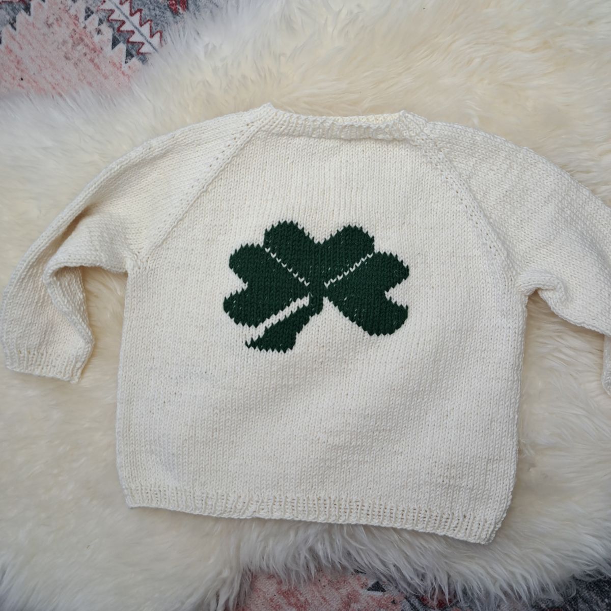 Blog content image for 'Free Shamrock Jumper Knitting Pattern for Kids'