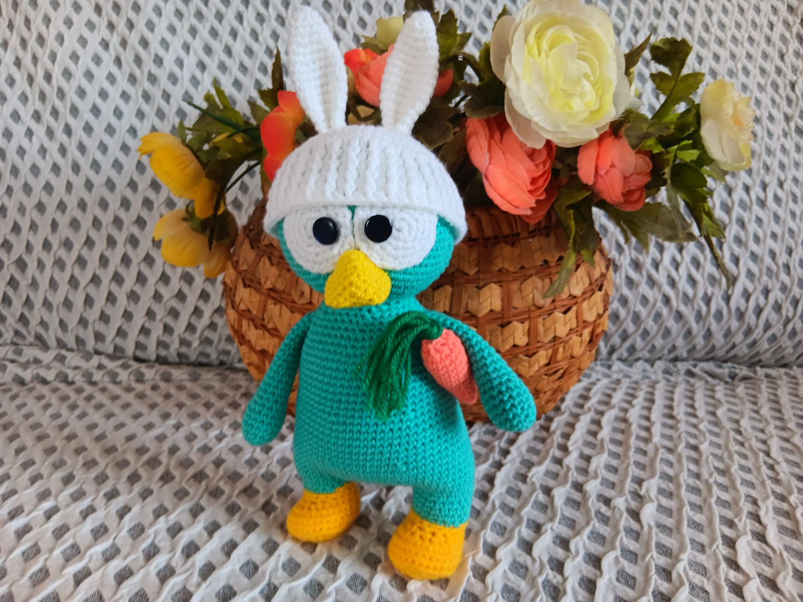 Blog-Inhaltsbild für 'Hase häkeln. Kostenlose Häkelanleitung'