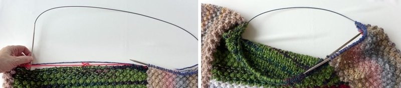 Blog-Inhaltsbild für 'Dornröschen-Patchwork-Decke aus Wollresten - Kostenlose Strickanleitung'