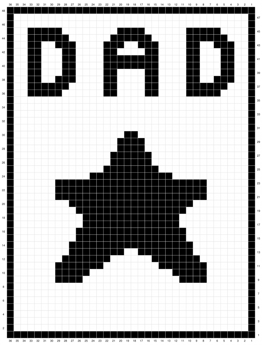 Blog content image for 'Free Crochet Pattern Dad Decoration in Filet Crochet'