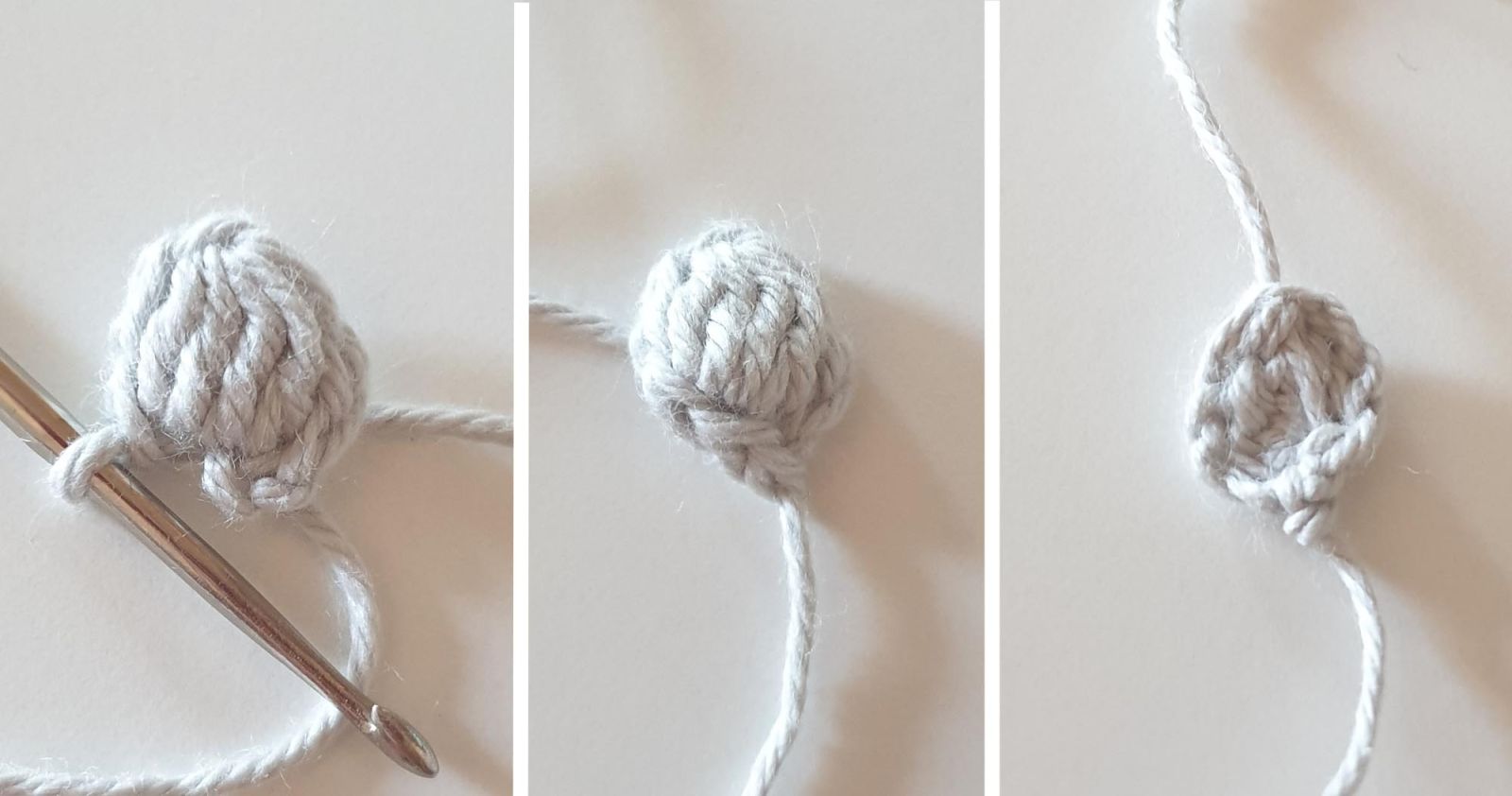 Der Anfang der Häkelei für das Schwänzchen.