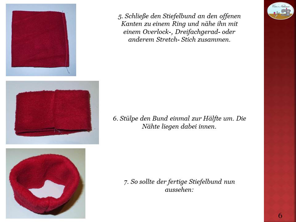 Blog-Inhaltsbild für 'Kostenlose Anleitung mit Schnittmuster für eine Nikolaus Socke'