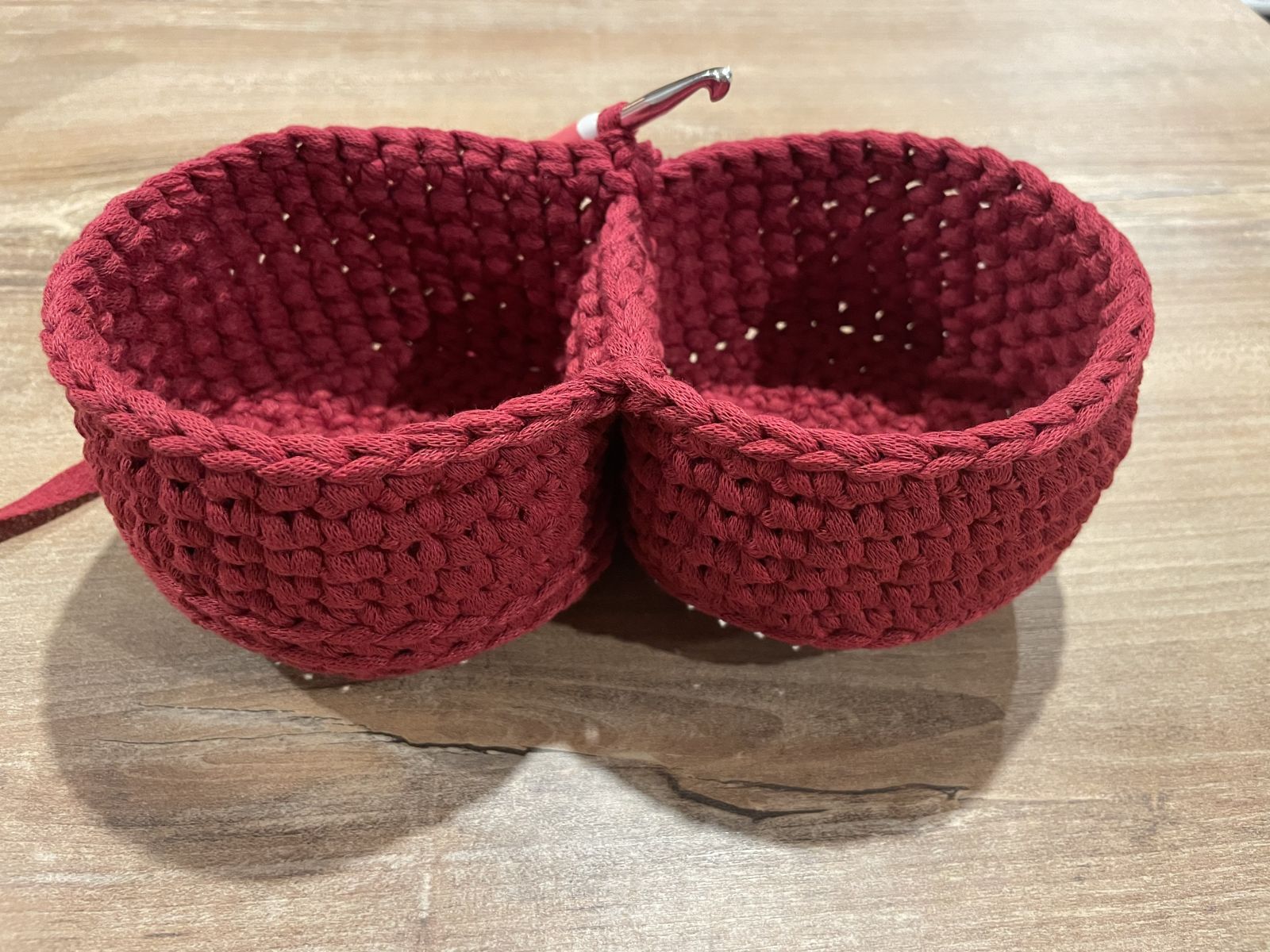 Blog content image for 'Crochet Santa Pants as gift wrapping or decorative bowl'