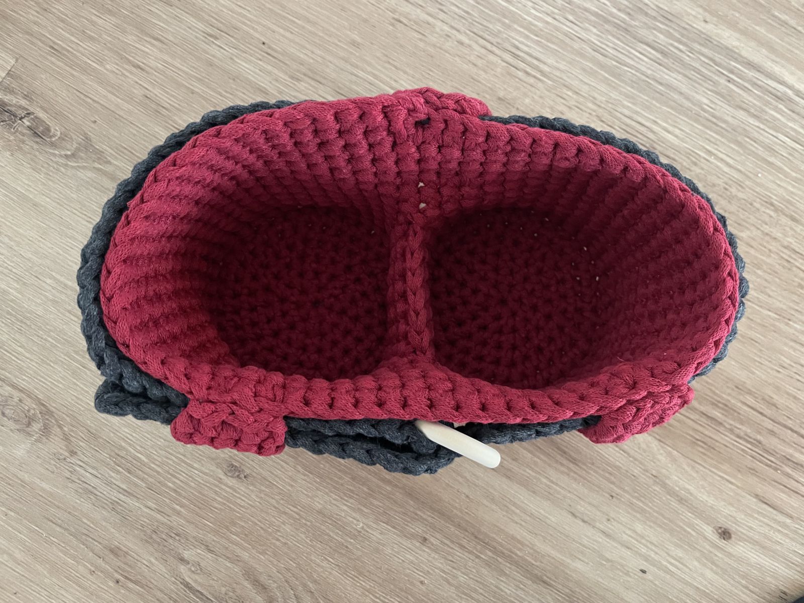 Blog content image for 'Crochet Santa Pants as gift wrapping or decorative bowl'