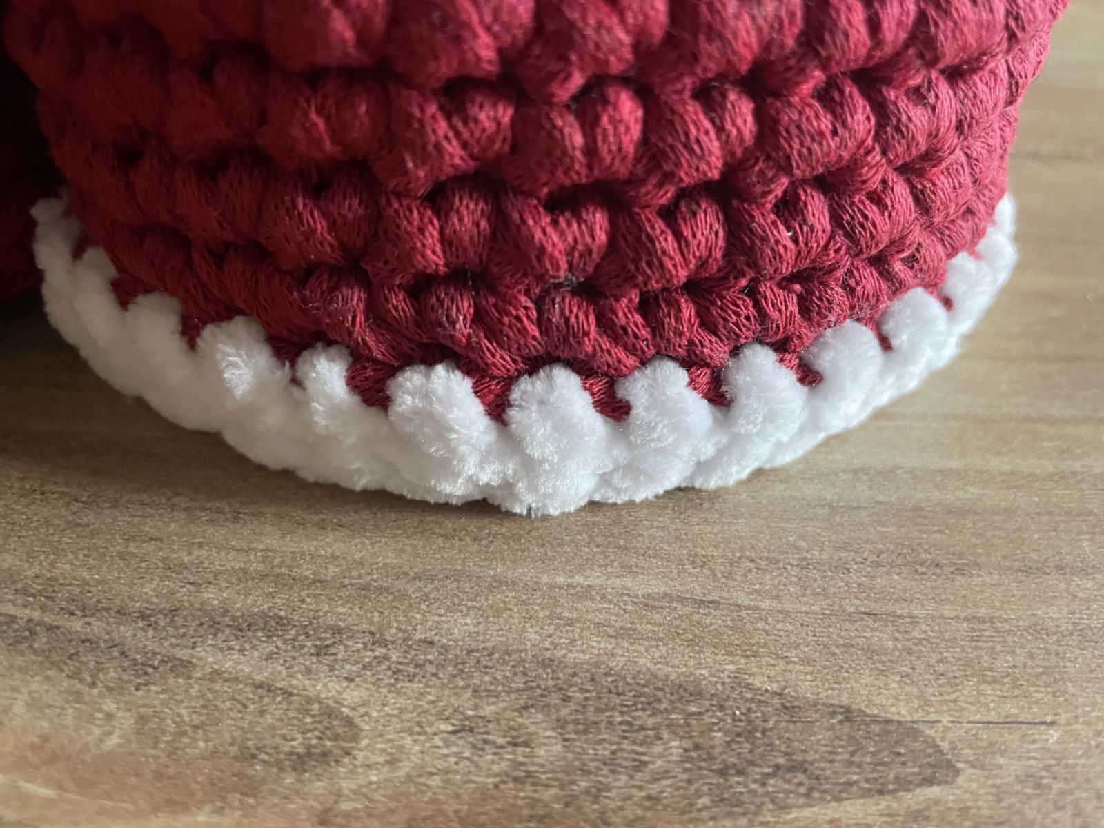 Blog content image for 'Crochet Santa Pants as gift wrapping or decorative bowl'