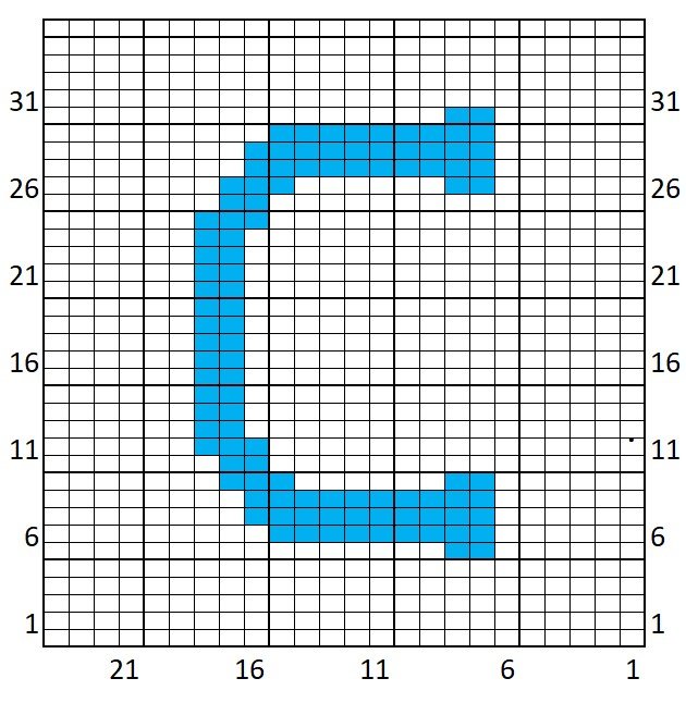 Blog content image for 'Free double knitting pattern for a "C"'