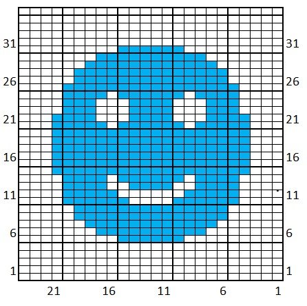 Blog content image for 'Free knitting pattern for a „Moody Smiley“ – as coaster or cleaning pad'