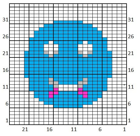 Blog content image for 'Free knitting pattern for a „Moody Smiley“ – as coaster or cleaning pad'