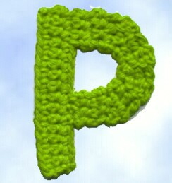 Buchstabensalat - Teil 16 - Buchstabe P als Applikation und 3-D