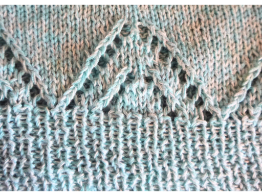 Blog content image for 'kostenlose Strickanleitung für einen RVO mit Lochmuster'