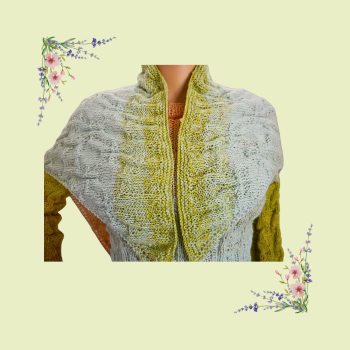 Blog content image for 'free knitting pattern for triangular shawl Kosei'
