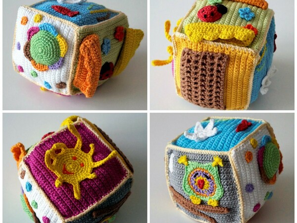 Free Crochet Pattern for Beginners Baby Dice