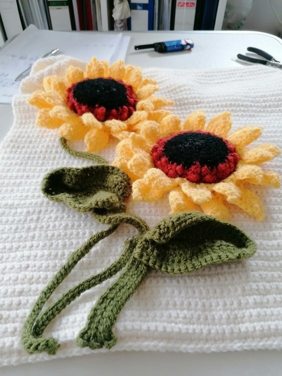 Sunflowers Pillowcase 3D. Crochet NO SEW Pdf pattern