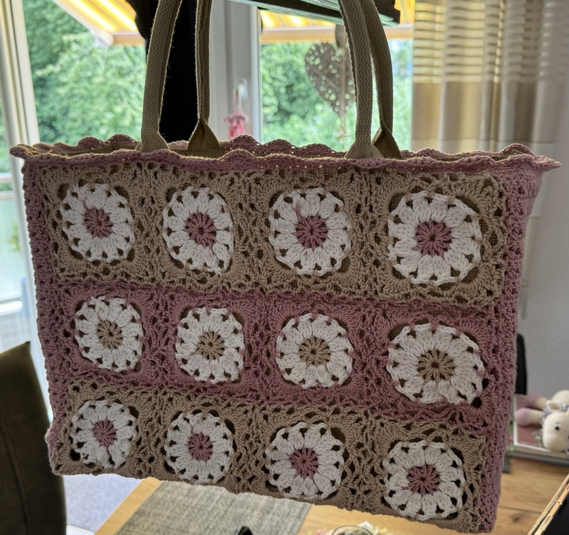 Häkelanleitung für die Tasche / den Shopper &quot;Flowerbag&quot;