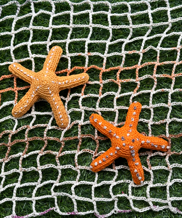 Pattern Fishing Net And Starfish