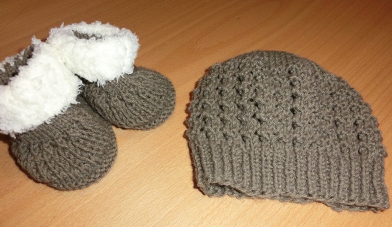 Strickanleitung für Baby- Schuhe Kuschlos, sehr einfach