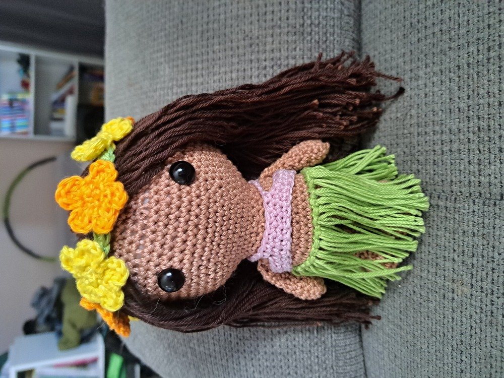 Anela, das Hula-Girl, Amigurumi Anleitung