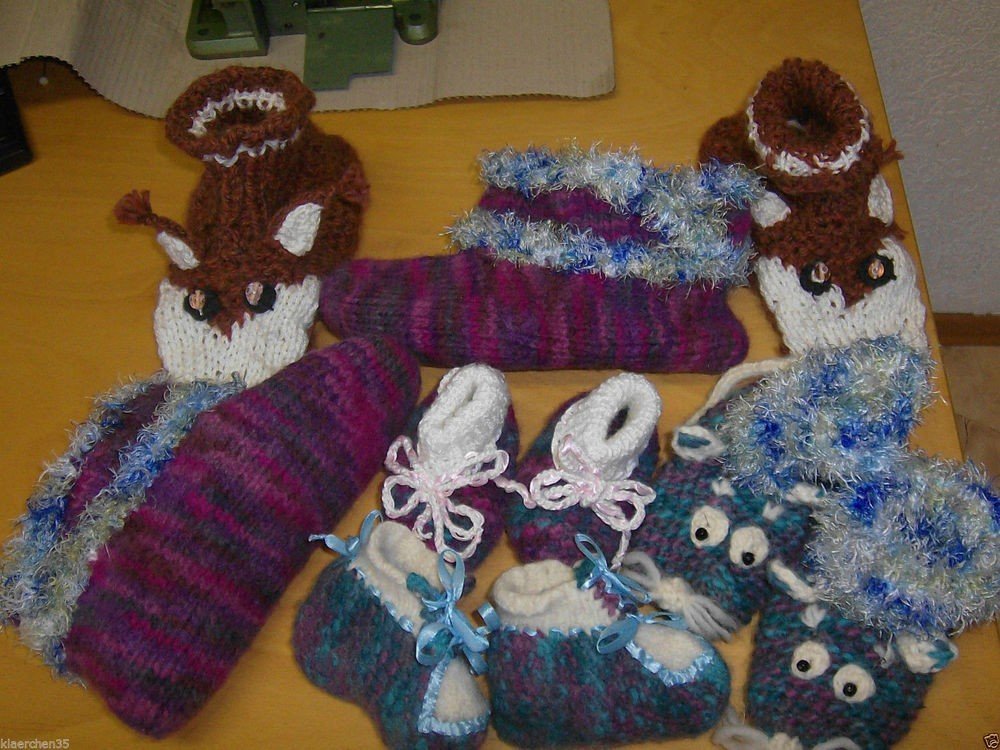 Baby-/Kleinkinderschuhe - Strickanleitung - Füchse