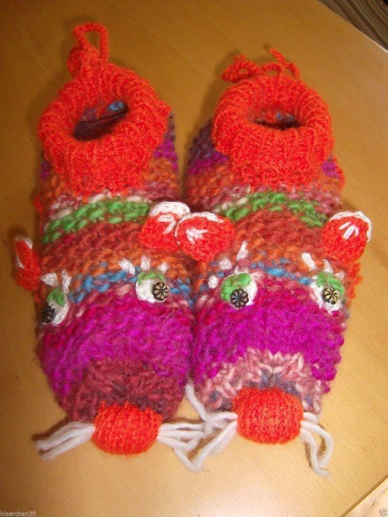 Baby-/Kleinkinderschuhe - Strickanleitung - Füchse