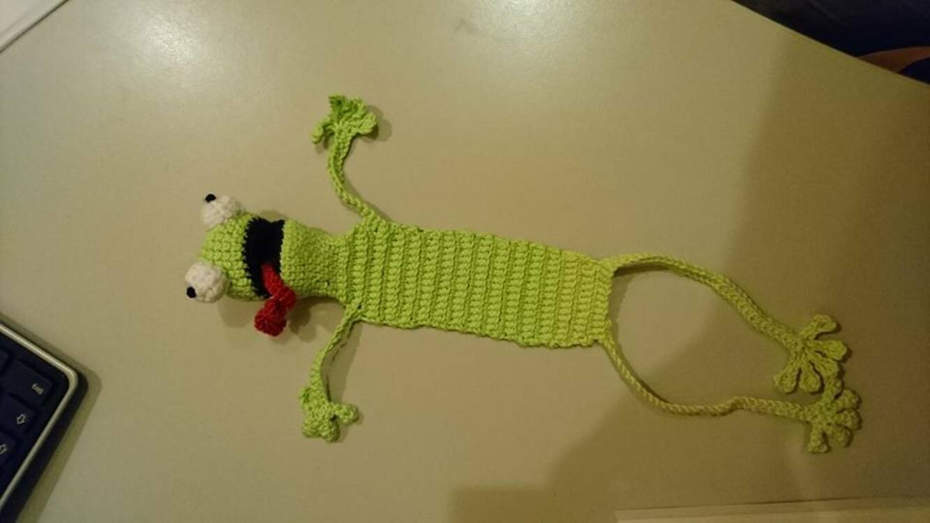 Amigurumi Frosch Lesezeichen Häkelanleitung