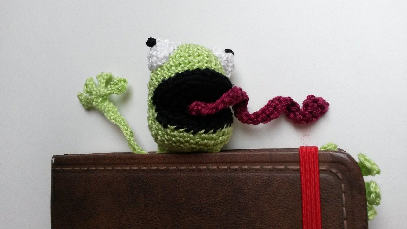 Amigurumi Frosch Lesezeichen Häkelanleitung