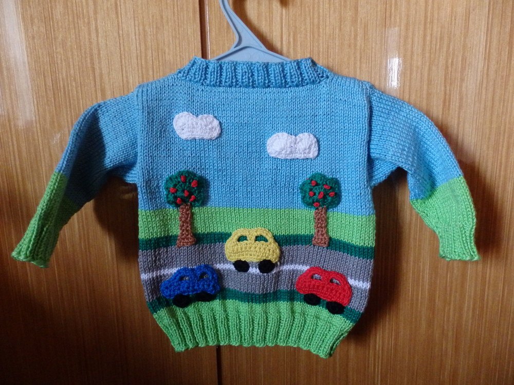 Strickanleitung Babyjacke in 4 Größen - Auf der Landstrasse