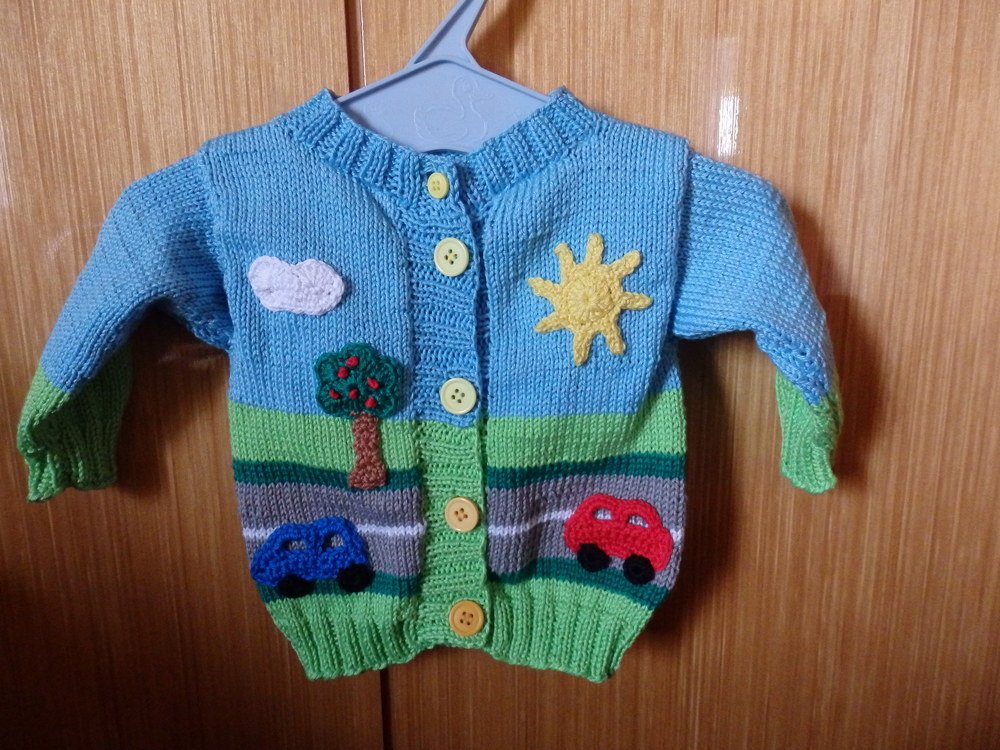 Strickanleitung Babyjacke in 4 Größen - Auf der Landstrasse