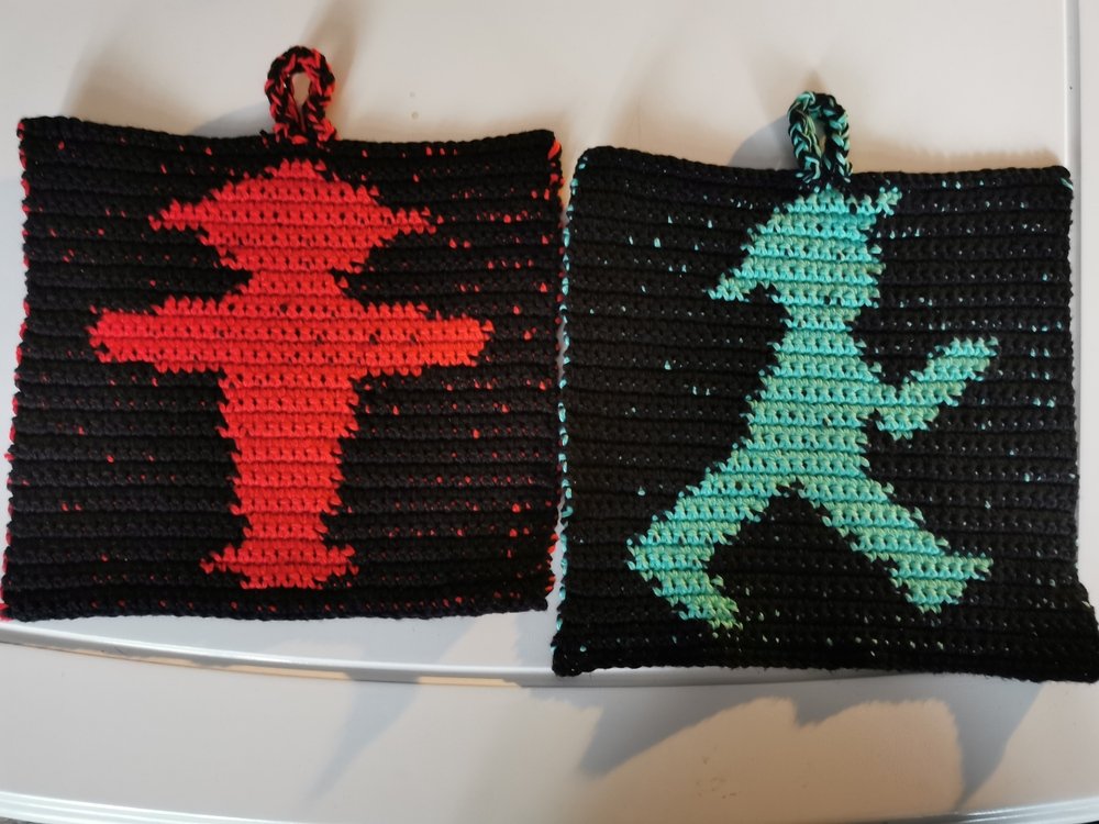 Topflappen &quot;Ampelmännchen&quot;