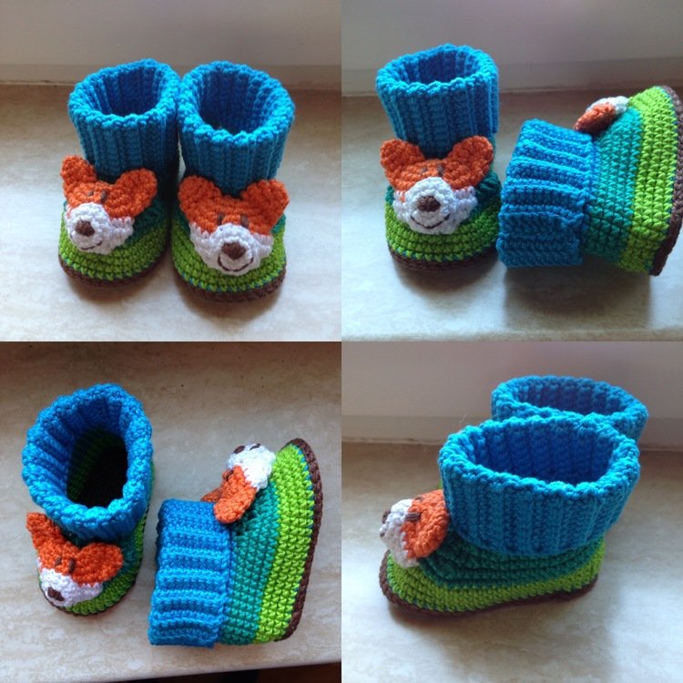 Häkelanleitung Baby-Booties / Babyschuhe Hase - 4 Größen