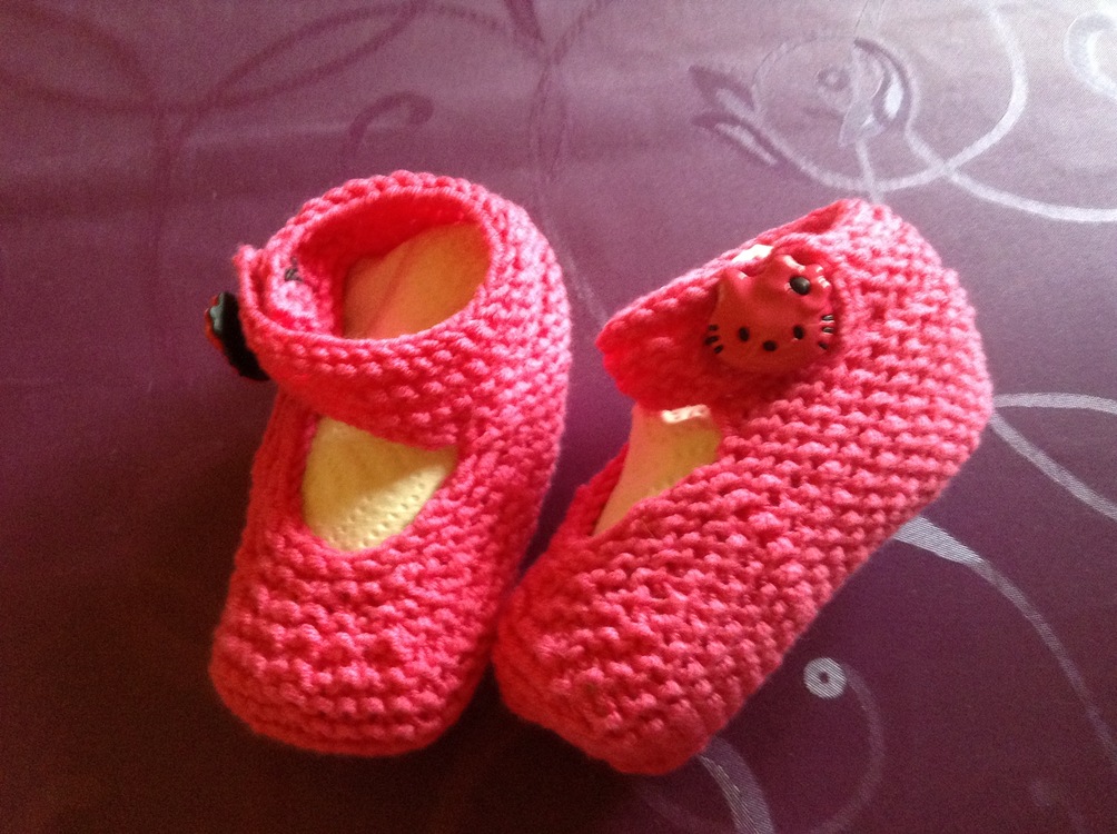 Strickanleitung Babyschuhe, Ballerinas, Sohlenlänge ca. 9,5 cm