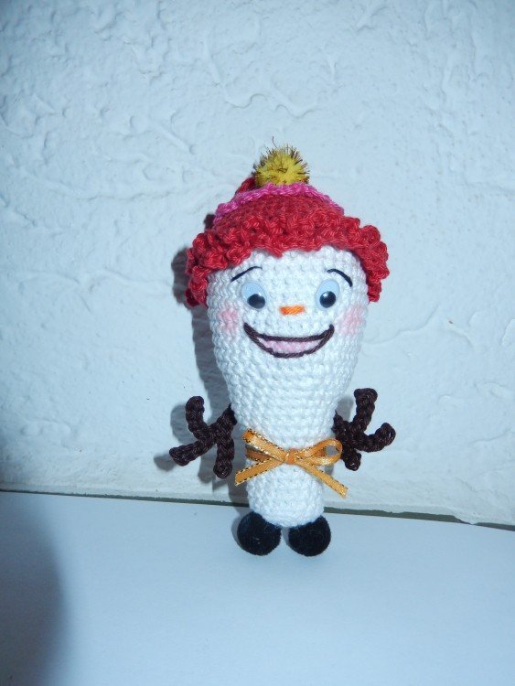 Anleitung Amigurumi &quot; Mini Schneemann &quot; 8 cm Groß