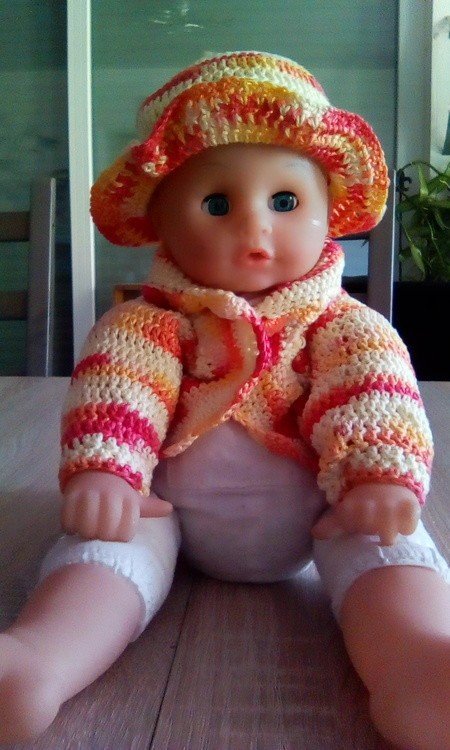 Babyjacke mit Sommerhut &quot;Hippie&quot;