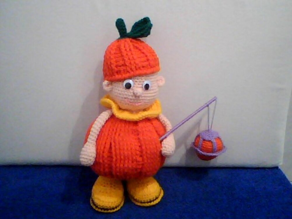 Häkelanleitung Kürbismännchen Amigurumi 