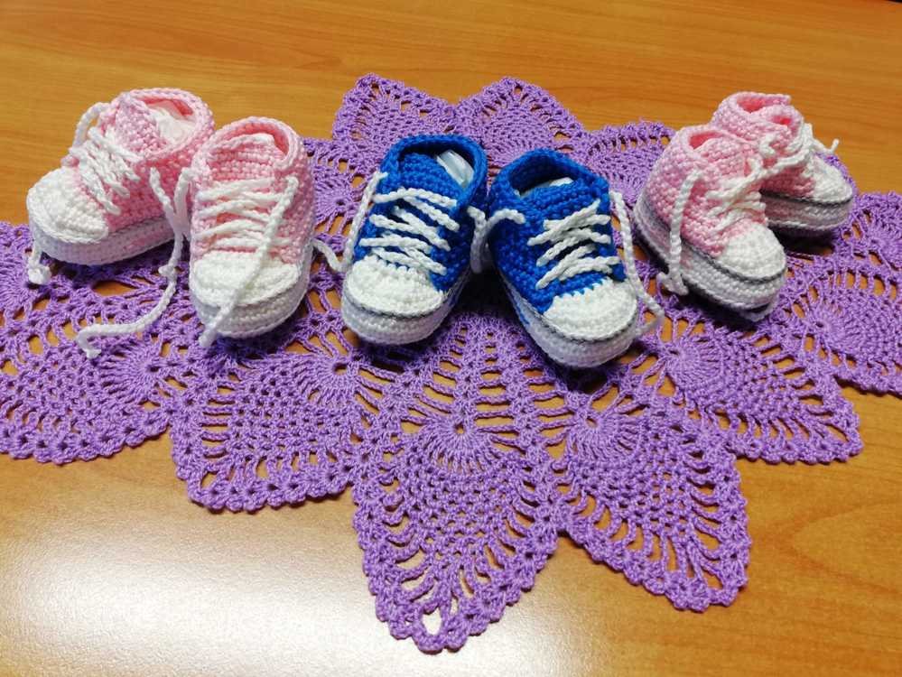 H&auml;kelanleitung f&uuml;r trendige Babyschuhe