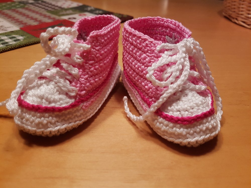 H&auml;kelanleitung f&uuml;r trendige Babyschuhe