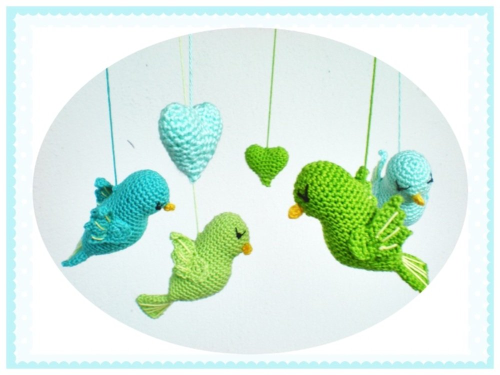 Amigurumi bird, approx. 12 cm (as decoration or pendant)