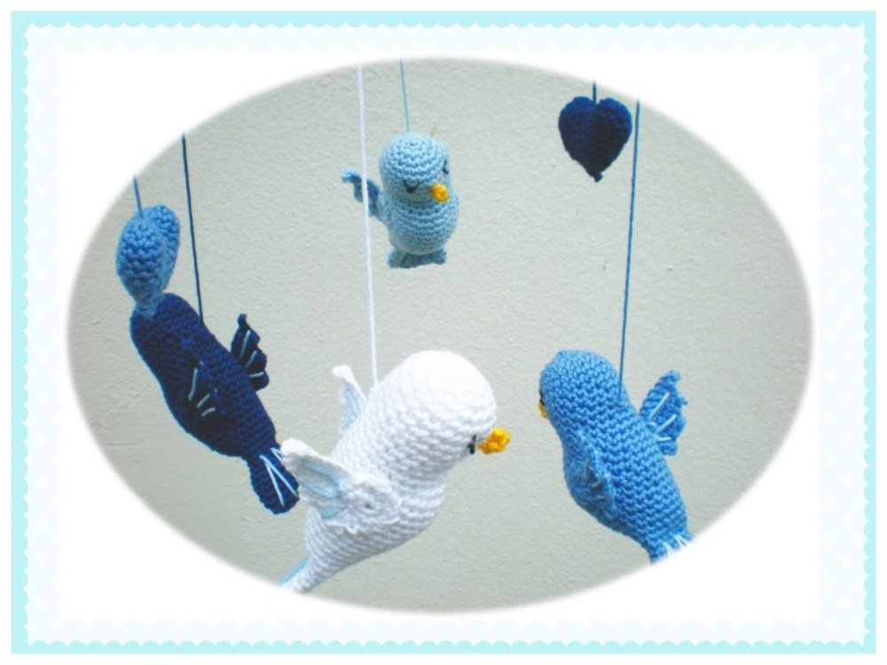 Amigurumi bird, approx. 12 cm (as decoration or pendant)