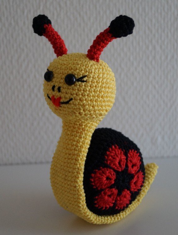 Blumenschnecke - Amigurumi Schnecke Häkelanleitung