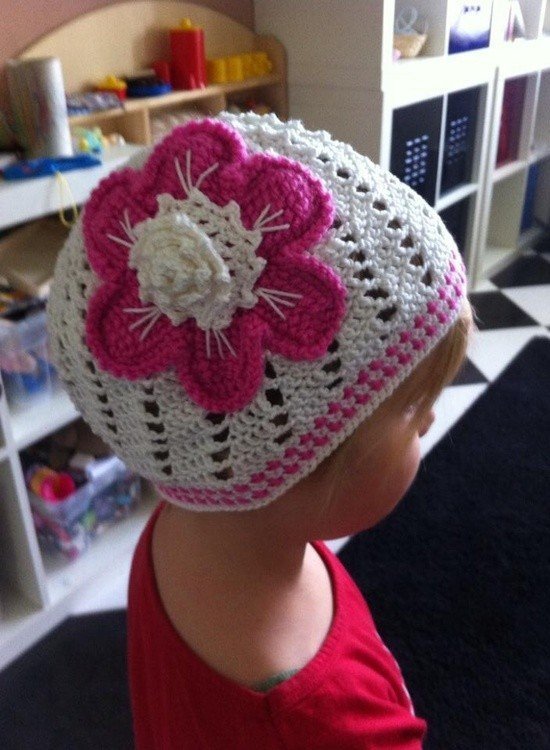 Children beanie &quot;La Fleur&quot;, all sizes