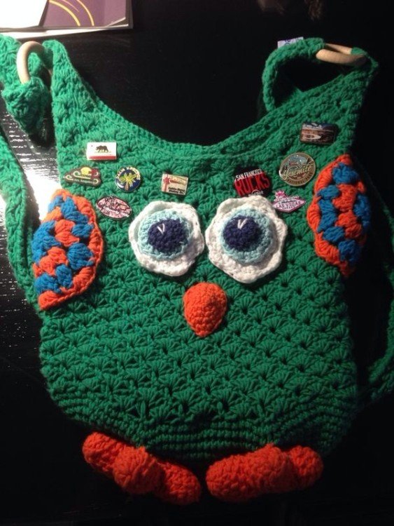 Children&#039;s bags &quot;Owl&quot;, en/de,  25 cm width x 30 cm height