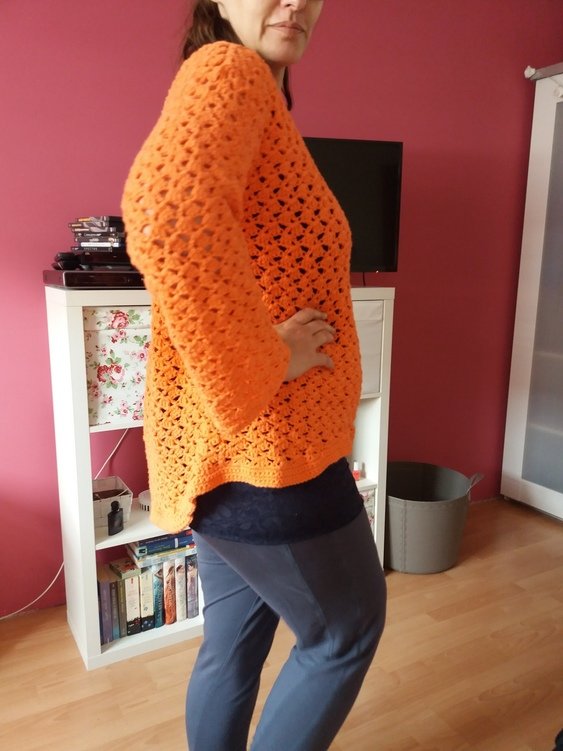 - MILA -  Sommerpullover häkeln in 16 Größen,  Shirt, Pullover, Häkelpulli