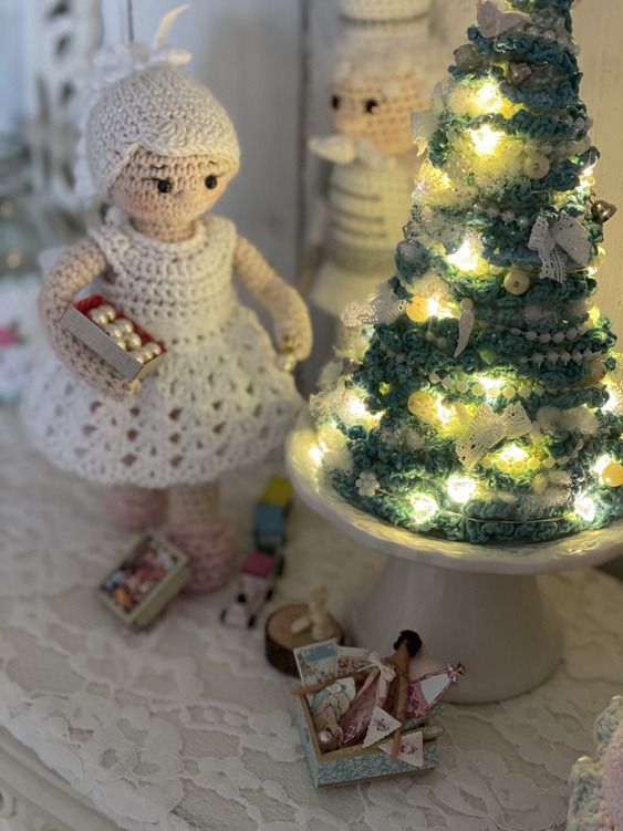 beleuchtete Deko &quot;Wir schmücken den Weihnachtsbaum&quot;