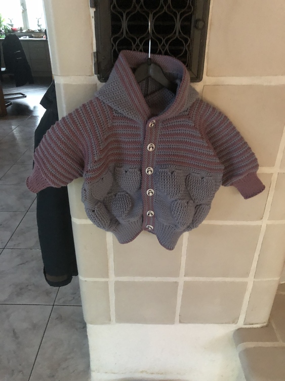 Baby- &amp; Kinderjacke &quot;Jonna&quot;, (Gr. 50-128, Reliefmuster)