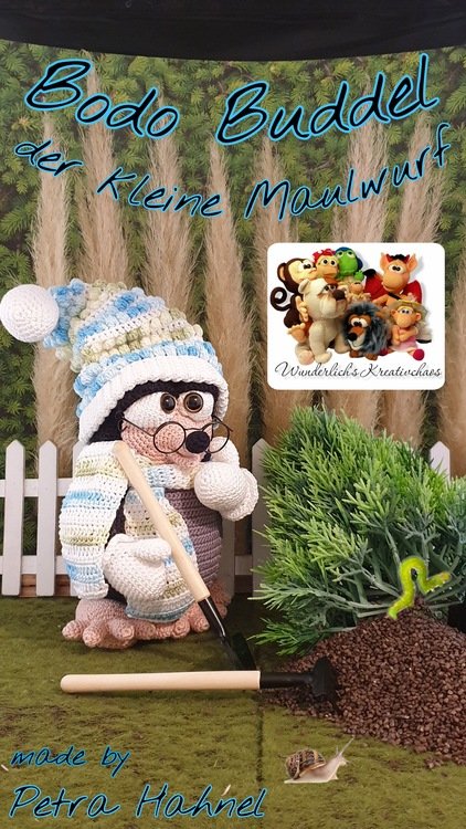 Crochet Pattern &quot; Bodo Buddel&quot; The little mole *Winter Edition*